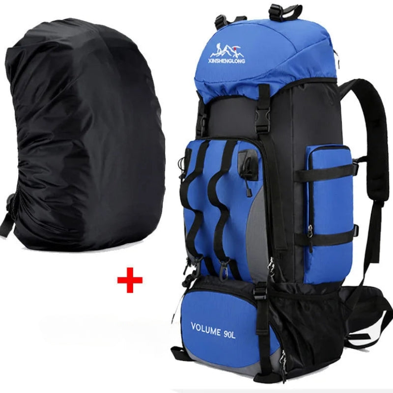 trekking rucksack - Hellblau - Mit Regenhülle