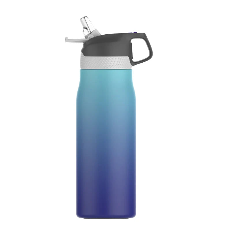 trinkflasche mit strohhalm für erwachsene - Blau
