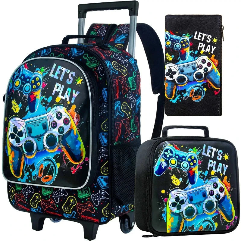 kinder schulrucksack mit rollen - Spielekonsole
