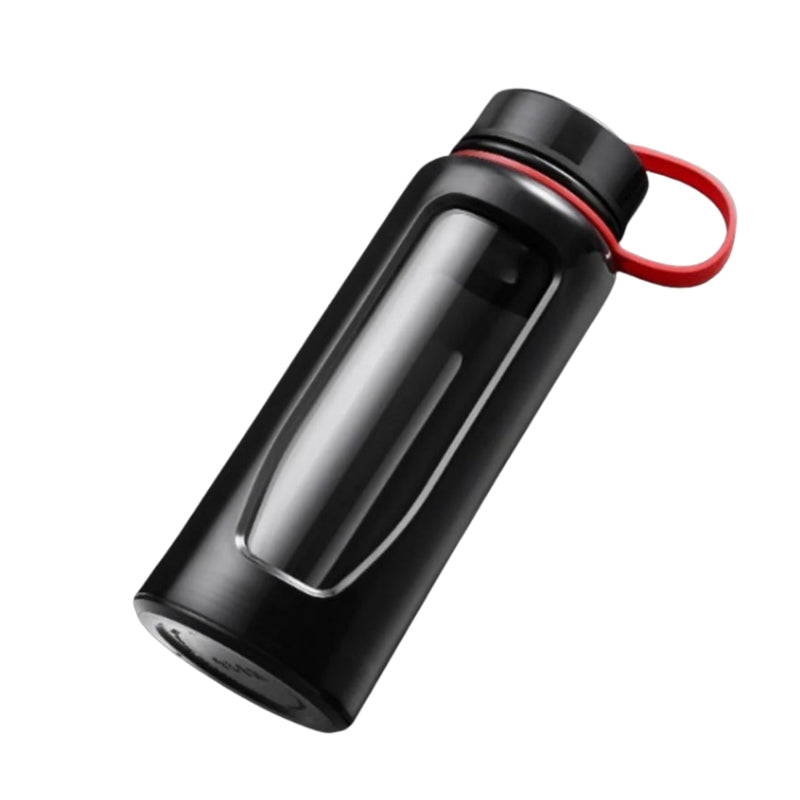 glasflasche trinkflasche - Schwarz