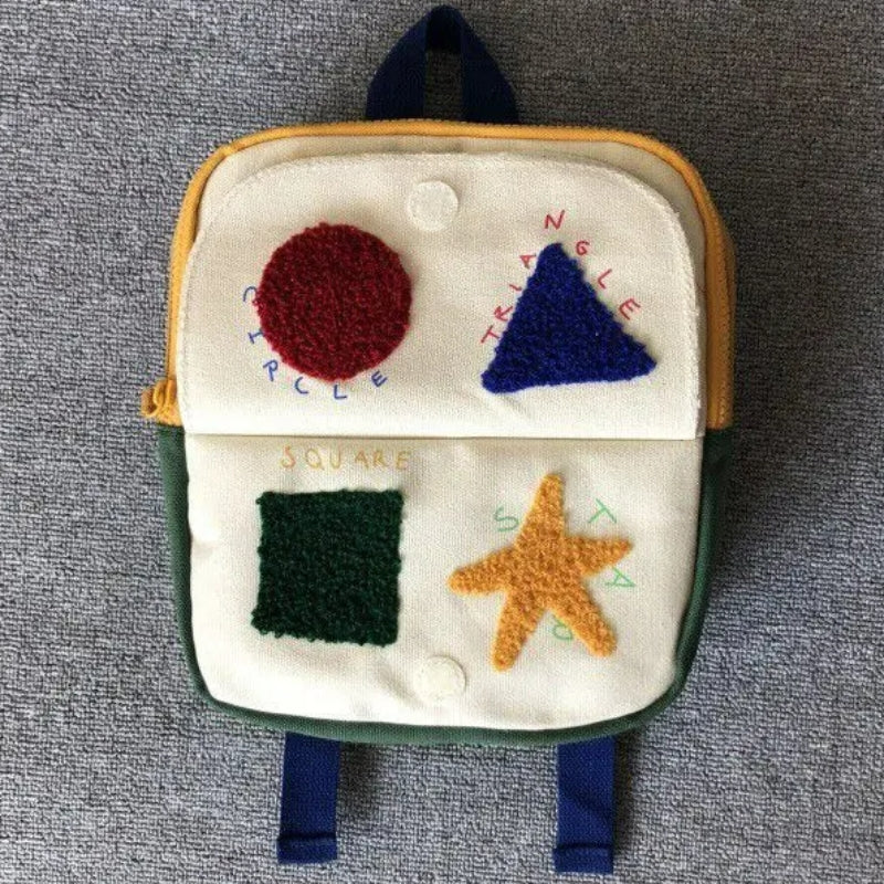 kleiner rucksack kind bunte geometrische formen - Mehrere Muster - Dinosaurier Motiv - Weltraum Motiv - Blumenmuster