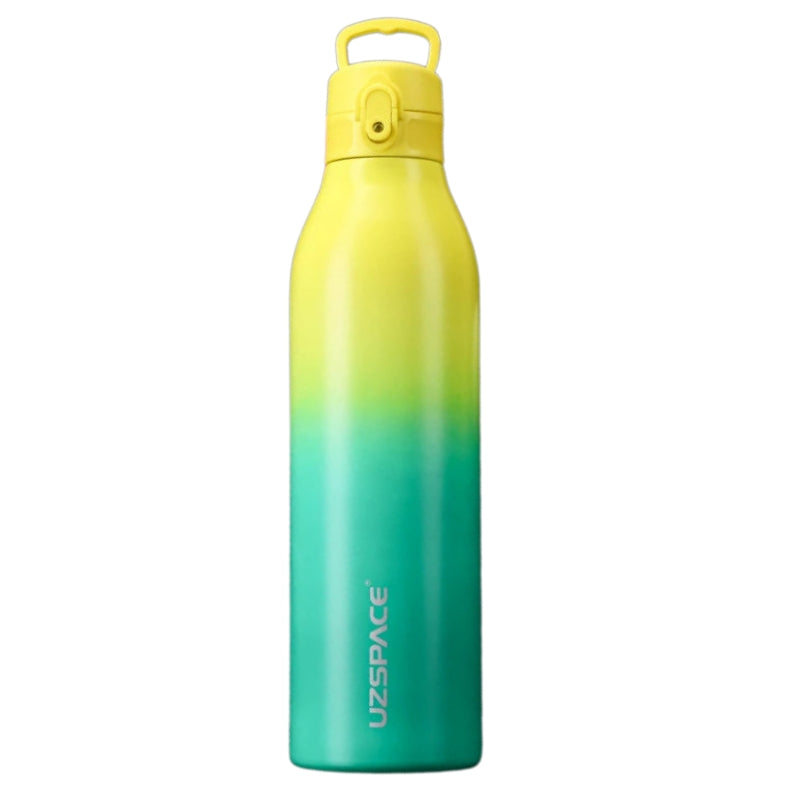 edelstahltrinkflasche - Gelb und Grün