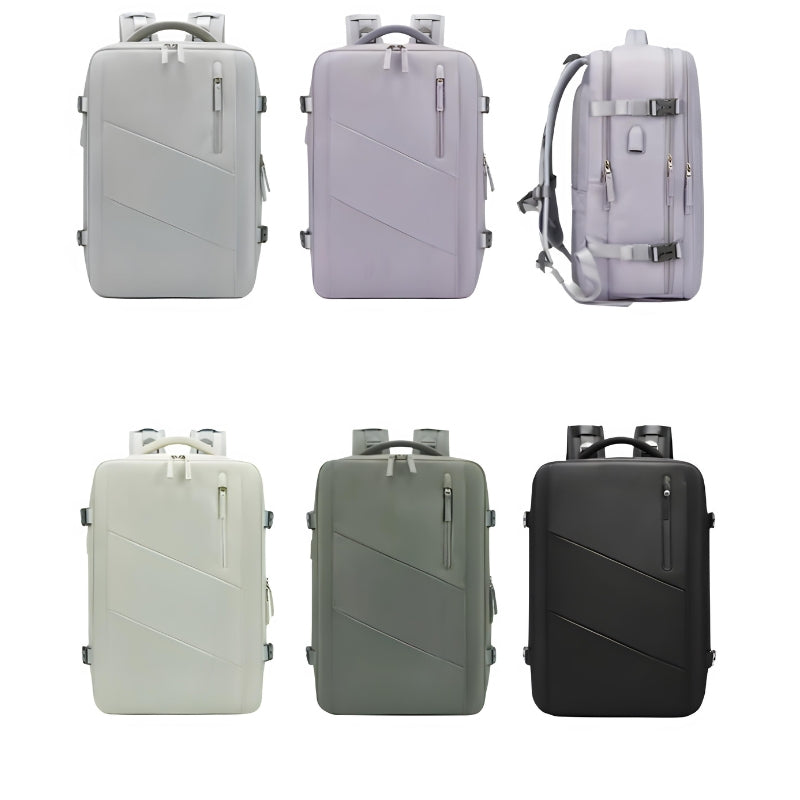 kabinenreiserucksack sechs modelle ausgerichtet - Lavendel - Schwarz - Grau - Grün - Armeegrün