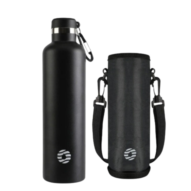 isotherme edelstahlflasche - Schwarz - 1000 ml