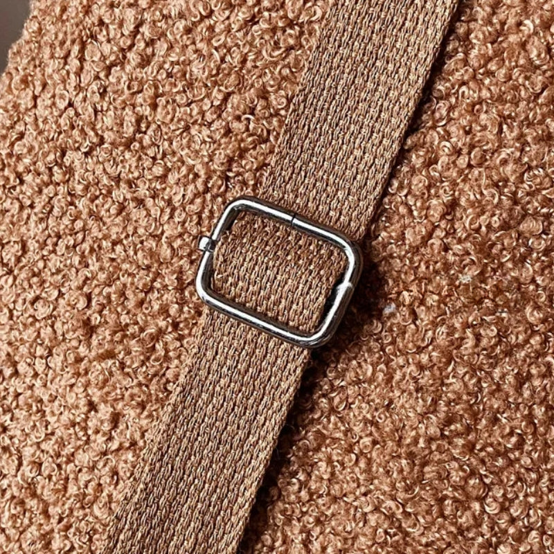 rucksack kind personalisierbar nahaufnahme textur - Braun - Beige - Hellblau - Cremeweiß - Dunkelgrün - Rosa - Hellrosa - Türkis - Schwarz - Taupe