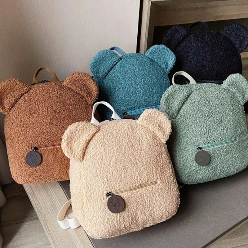 rucksack kind personalisierbar fünf taschen ausgerichtet - Braun - Beige - Hellblau - Cremeweiß - Dunkelgrün - Rosa - Hellrosa - Türkis - Schwarz - Taupe