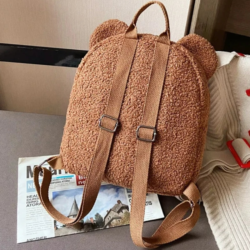 rucksack kind personalisierbar nahaufnahme textur - Braun - Beige - Hellblau - Cremeweiß - Dunkelgrün - Rosa - Hellrosa - Türkis - Schwarz - Taupe