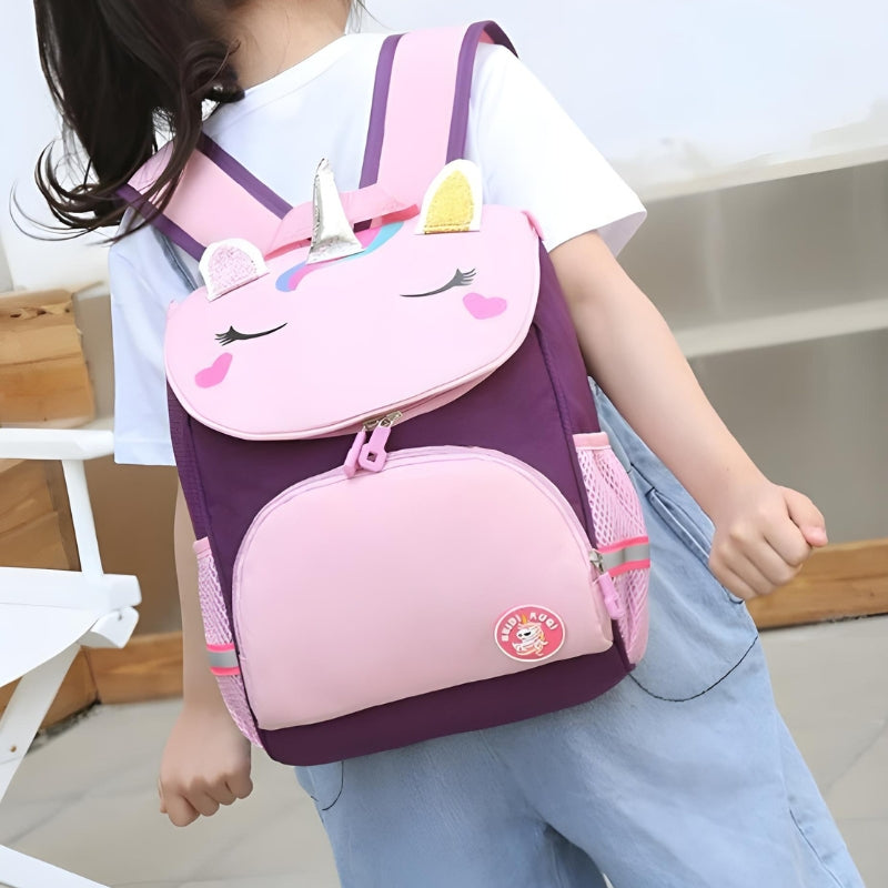 personalisierbarer rucksack für kinder nahaufnahme hinten - Rosa und Violett - Rosa und Himmelblau - Rosa und Marineblau - Rot und Marineblau - Himmelblau und Marineblau - Gelb und Marineblau - Königsblau und Marineblau
