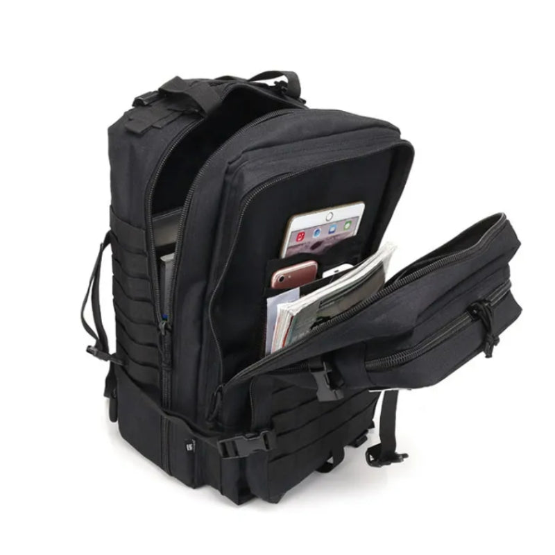 militärischer wanderrucksack offenes fach - Beige - Schwarz - Grün