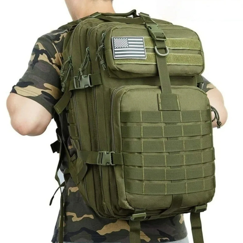 militärischer wanderrucksack nahaufnahme des rucksacks - Beige - Schwarz - Grün