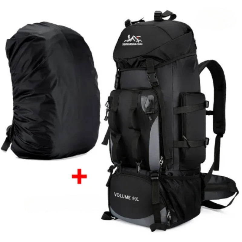trekking rucksack - Schwarz - Mit Regenhülle