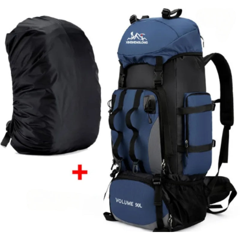 trekking rucksack - Marineblau - Mit Regenhülle