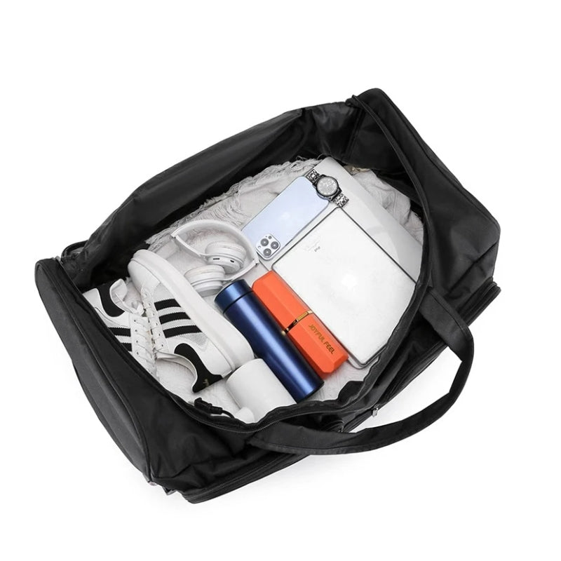 trolley reisetasche innenraum mit gegenständen gefüllt - Schwarz - Marineblau - Rot - Grau