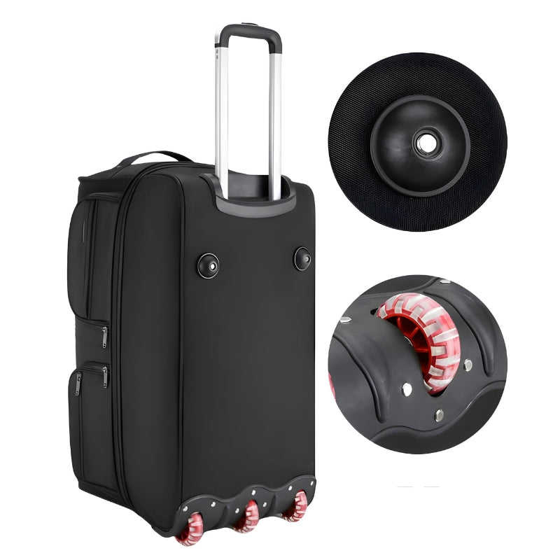 trolley reisetasche nahaufnahme rollen - Schwarz - Marineblau - Rot - Grau