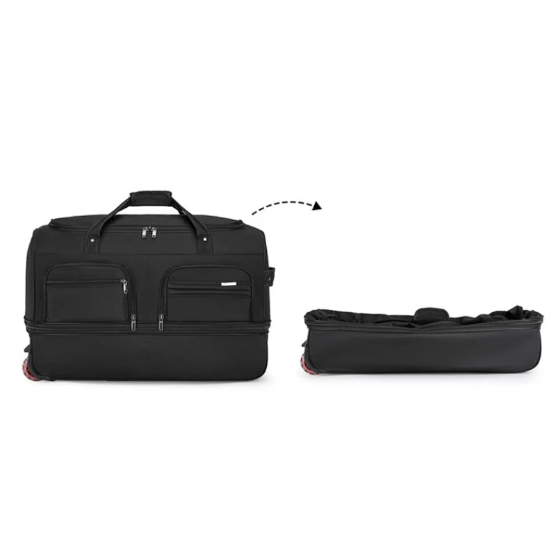trolley reisetasche zwei sichtbare fächer - Schwarz - Marineblau - Rot - Grau