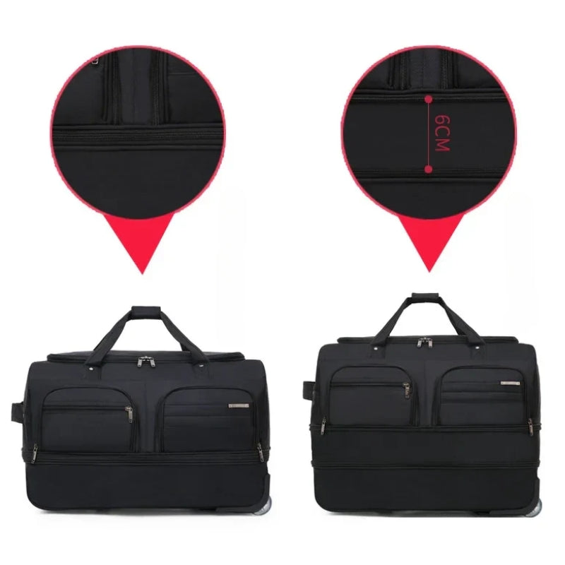trolley reisetasche nahaufnahme reißverschluss - Schwarz - Marineblau - Rot - Grau
