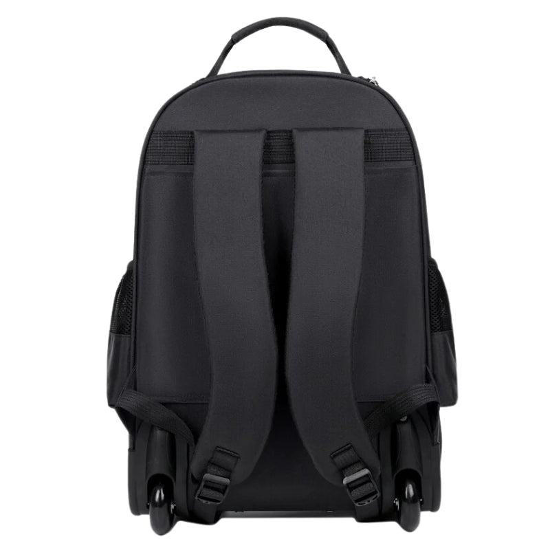 rollender rucksack rücken mit rollen - Schwarz