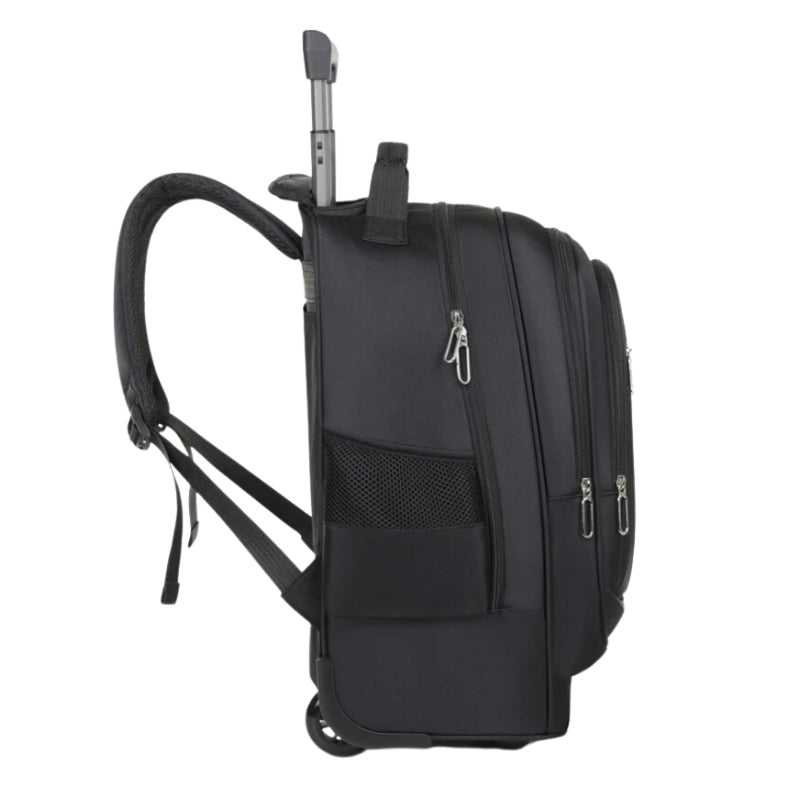 rollender rucksack seite mit rollen - Schwarz