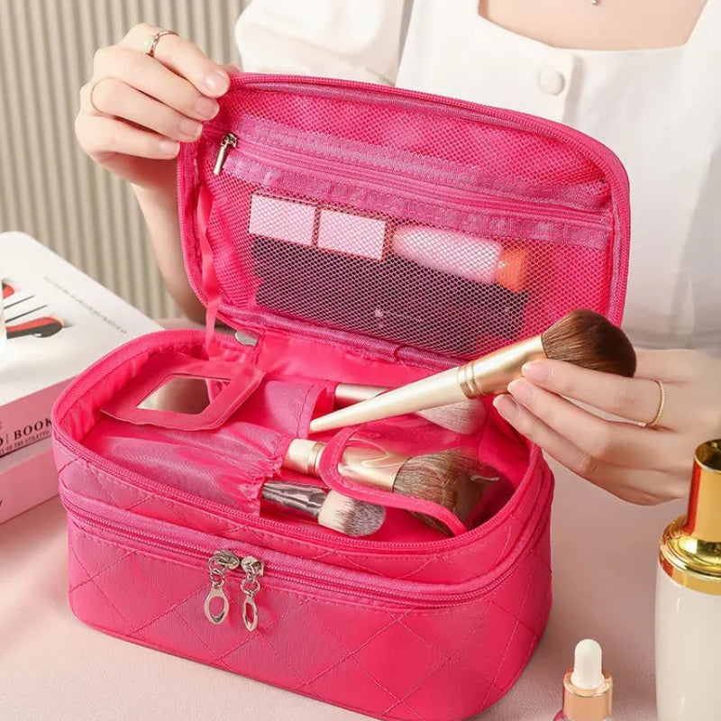 kosmetik toilettentasche offenes fach - Schwarz - Rosa - Fuchsia