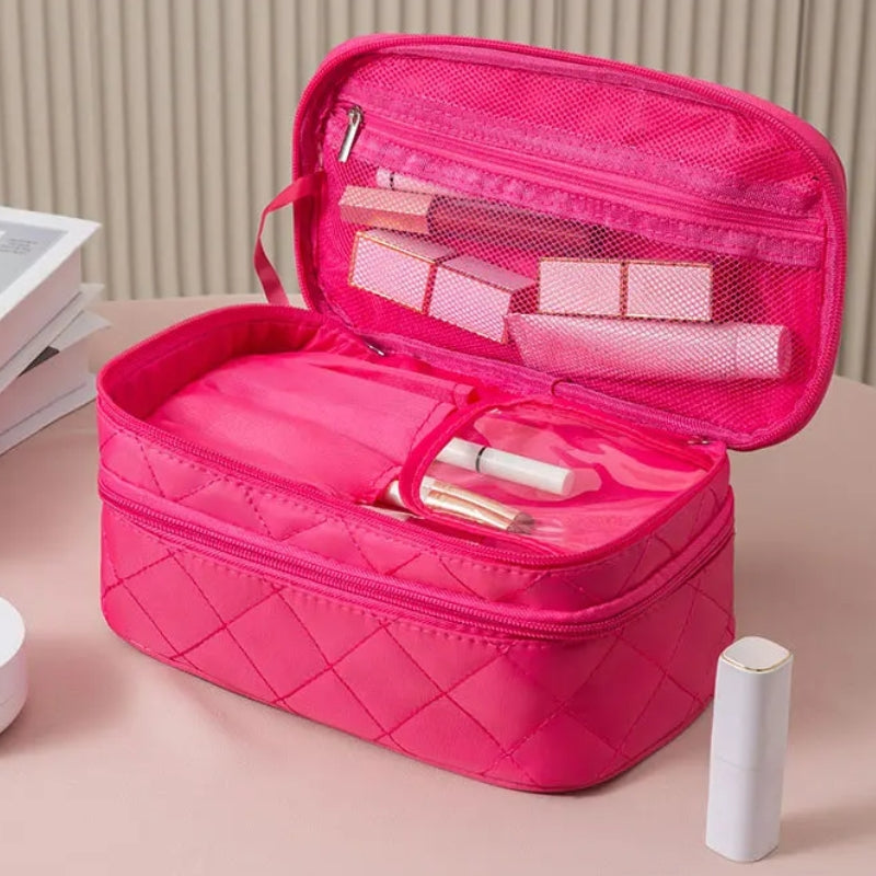 kosmetik toilettentasche offenes fach - Schwarz - Rosa - Fuchsia