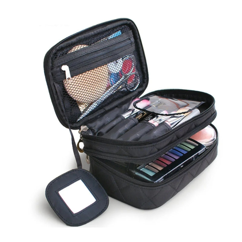 kosmetik toilettentasche offenes fach - Schwarz - Rosa - Fuchsia