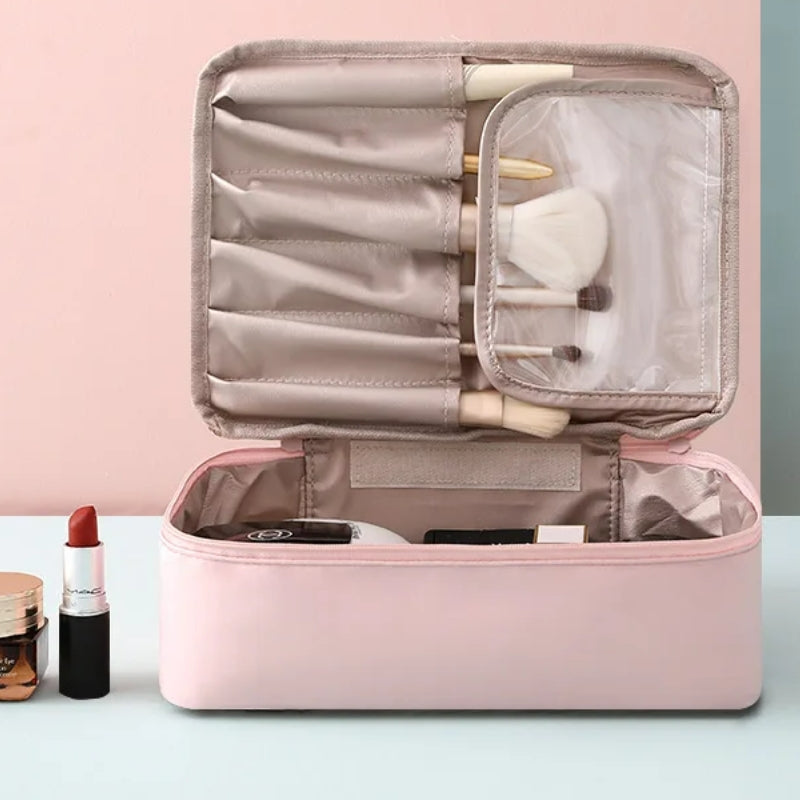 toilettentasche und kosmetik für frauen offenes fach - Rosa - Himmelblau - Grün - Grau
