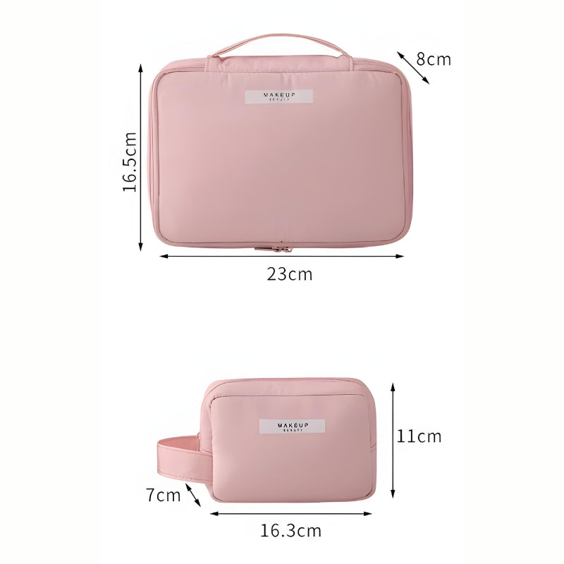 toilettentasche und kosmetik für frauen abmessungen angezeigt - Rosa - Himmelblau - Grün - Grau