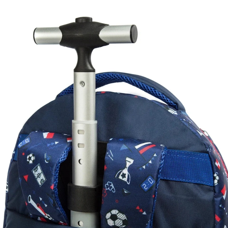kinder rucksack mit rollen griff detail - Motiv Meerjungfrau 1 - Motiv Meerjungfrau 2 - Einhornmotiv - Motiv Fußball 1 - Fußball Motiv 2