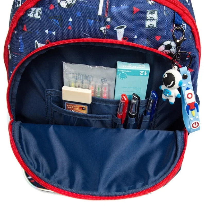 kinder rucksack mit rollen offenes fach - Motiv Meerjungfrau 1 - Motiv Meerjungfrau 2 - Einhornmotiv - Motiv Fußball 1 - Fußball Motiv 2