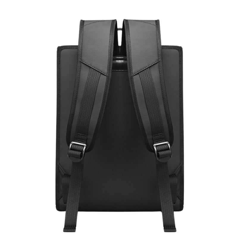 luxuriöser laptop-rucksack für männer rückansicht - Schwarz - Grau