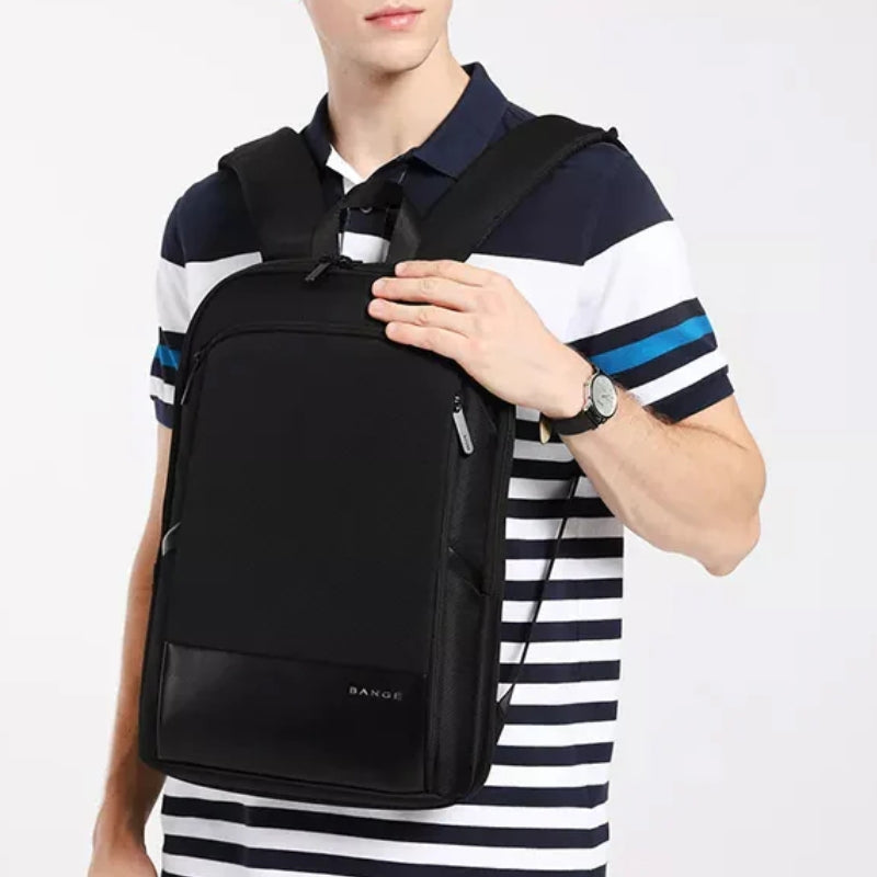 wasserdichter laptop rucksack für männer handtrage - Grau - Marineblau - Schwarz