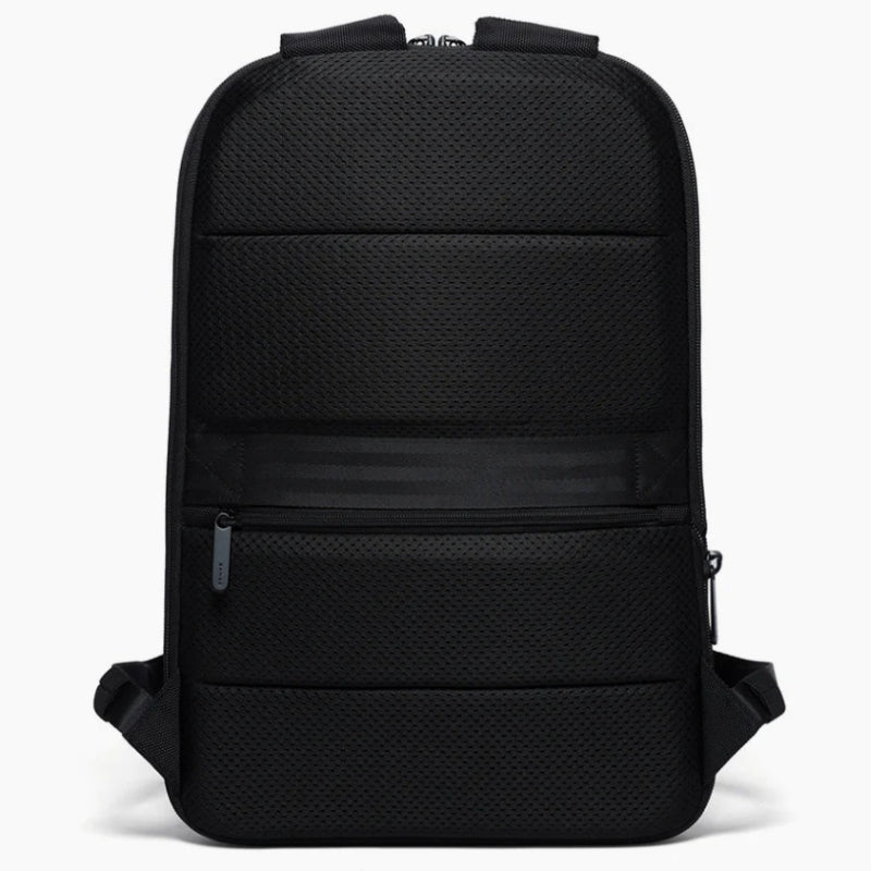 wasserdichter laptop rucksack für männer nahaufnahme textur - Schwarz