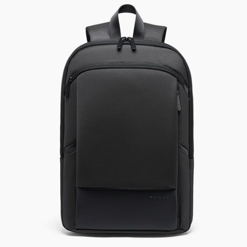 wasserdichter laptop rucksack für männer nahaufnahme textur - Schwarz