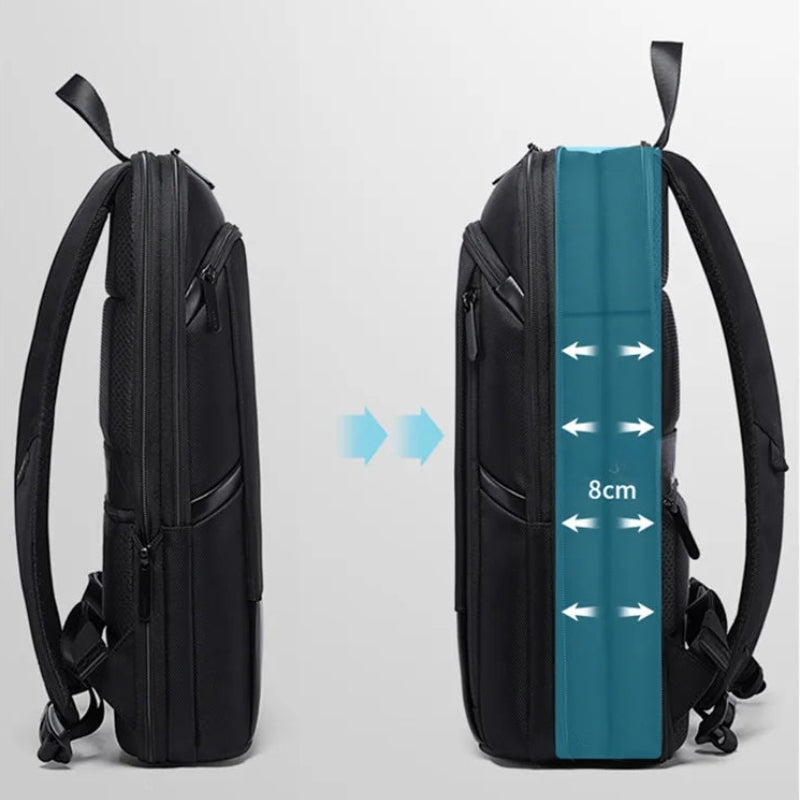 wasserdichter laptop rucksack für männer profil mit abstand - Grau - Marineblau - Schwarz