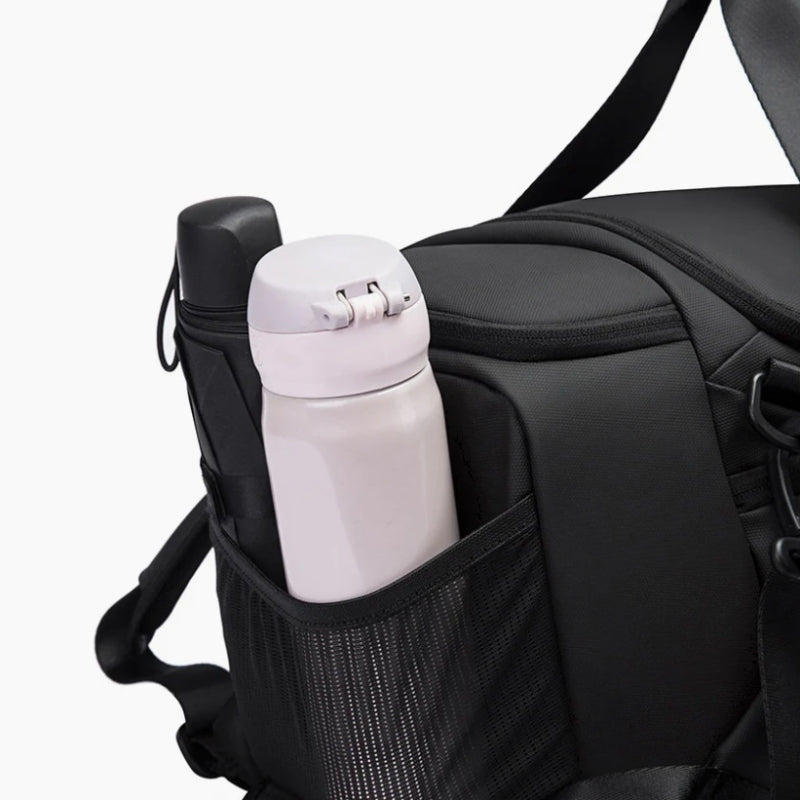 herren sport reisetasche seitliches fach - Grau - Schwarz