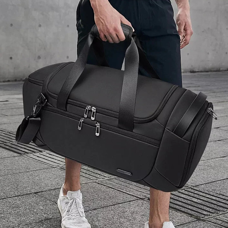 herren sport reisetasche handgetragen - Grau - Schwarz
