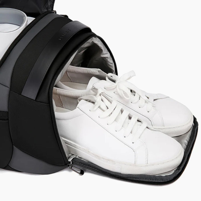 herren sport reisetasche offenes fach - Grau - Schwarz