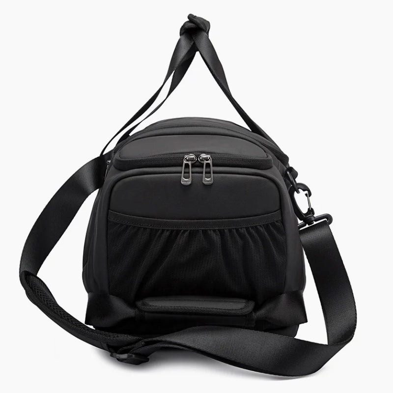 herren sport reisetasche nahaufnahme reißverschluss - Grau - Schwarz