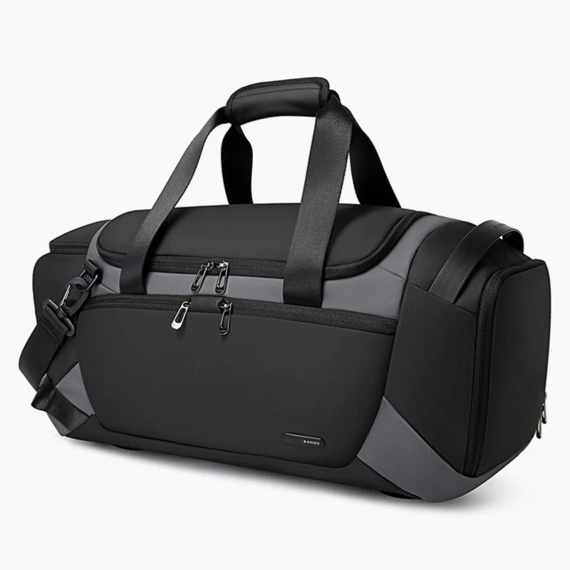 herren sport reisetasche nahaufnahme reißverschluss - Schwarz
