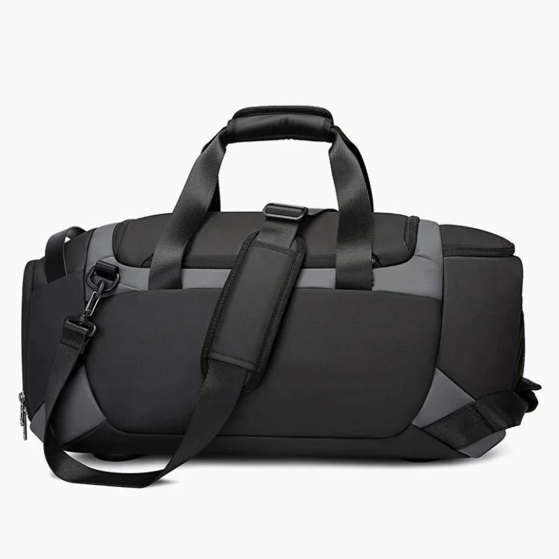 herren sport reisetasche seitlicher winkel - Grau - Schwarz