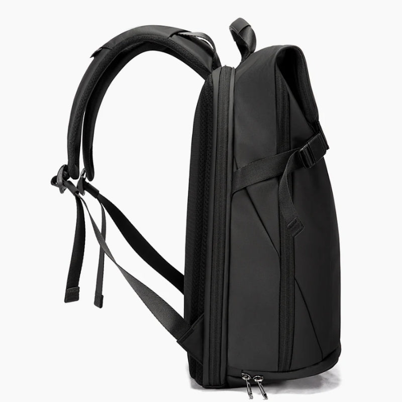 wasserdichter rucksack seitenprofil - Schwarz
