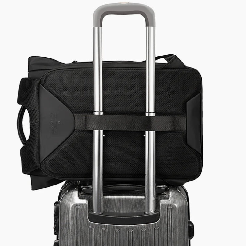 wasserdichter rucksack tasche auf koffer - Schwarz