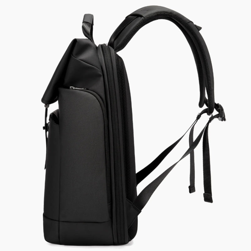 wasserdichter rucksack 20l detaillierte seitenansicht - Schwarz