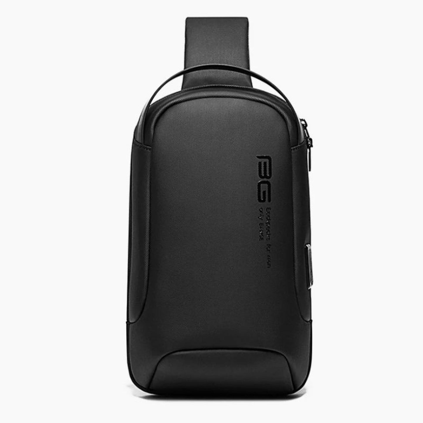 brusttasche herren nahaufnahme reißverschluss - Schwarz