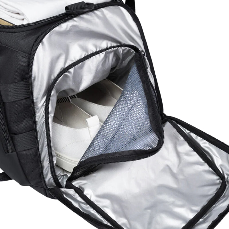 luxus reise tasche herren offenes fach - Grau - Schwarz