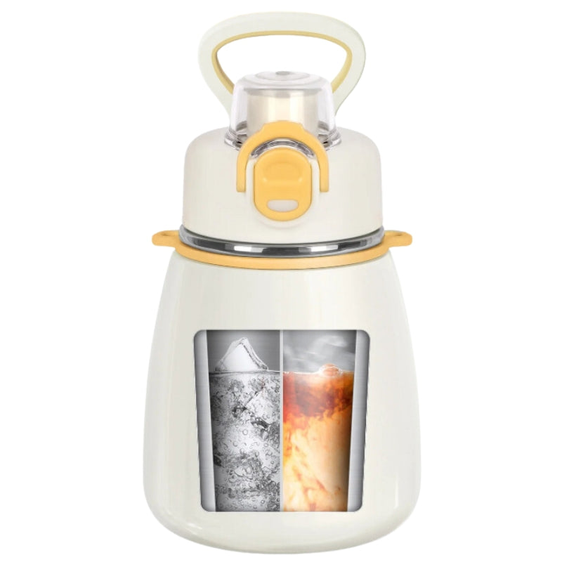 edelstahltrinkflasche kinder nahaufnahme design - Weiß