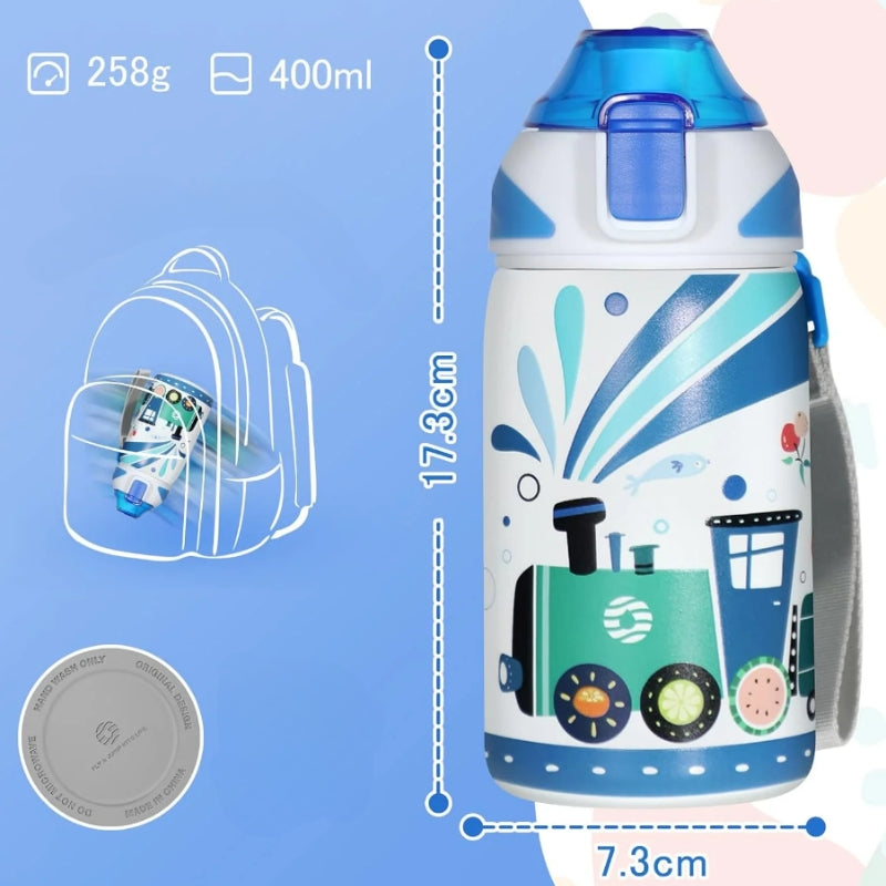 kindertrinkflasche 3 jahre angegebene maße - Zug - Fisch - Einhorn - Dinosaurier - Erdbeere - Biene