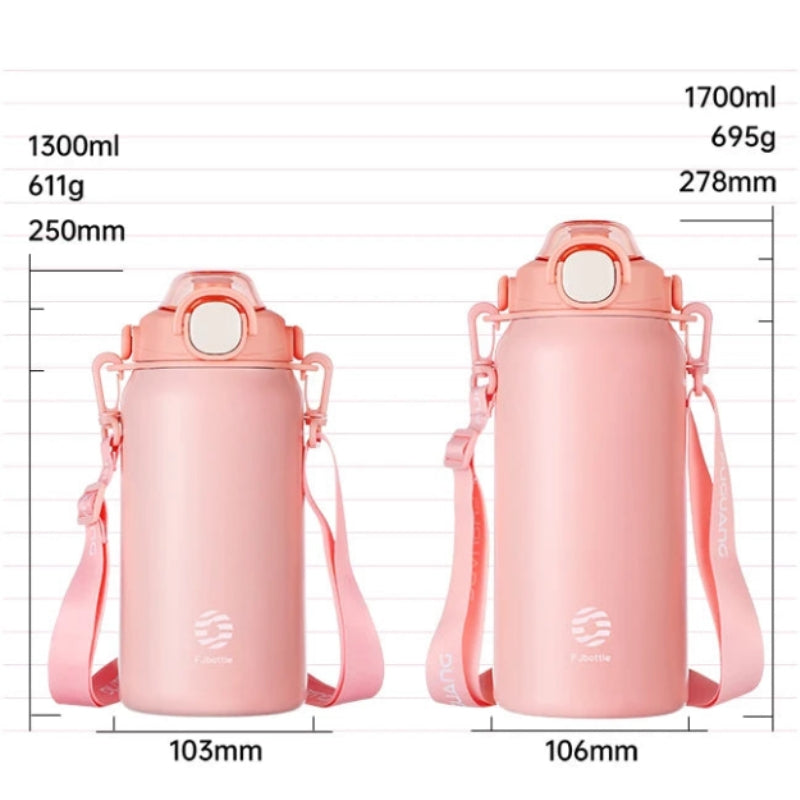 isolierte trinkflasche große kapazität zwei größen ausgerichtet - Grün - Weiß - Rosa - Gelb