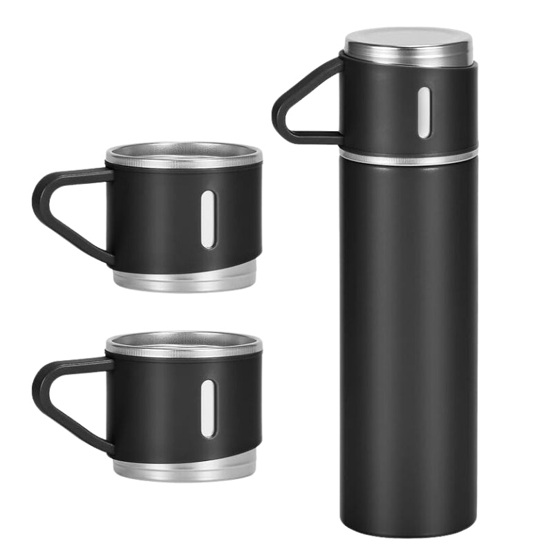 thermoskanne mit tasse - Schwarz
