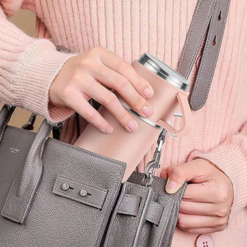thermoskanne mit tasse in der hand getragen - Rosa - Schwarz - Beige - Grün - Grau - Blau